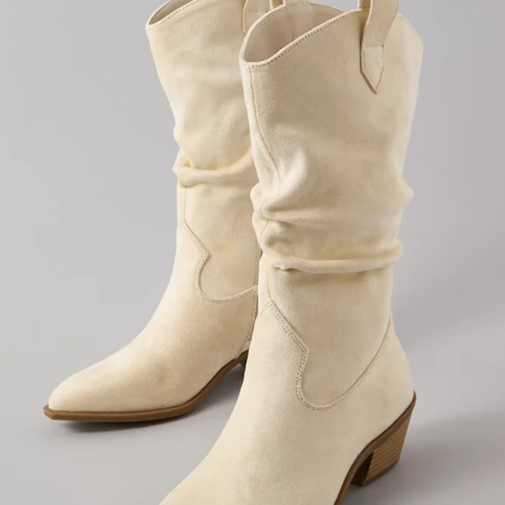 Elegant Cream Heeled Boots for Women